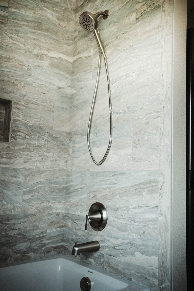 ADU Shower from the 2 Story 2 ADU Project by Vancouver ADU a division of Hammer Falls Construction
