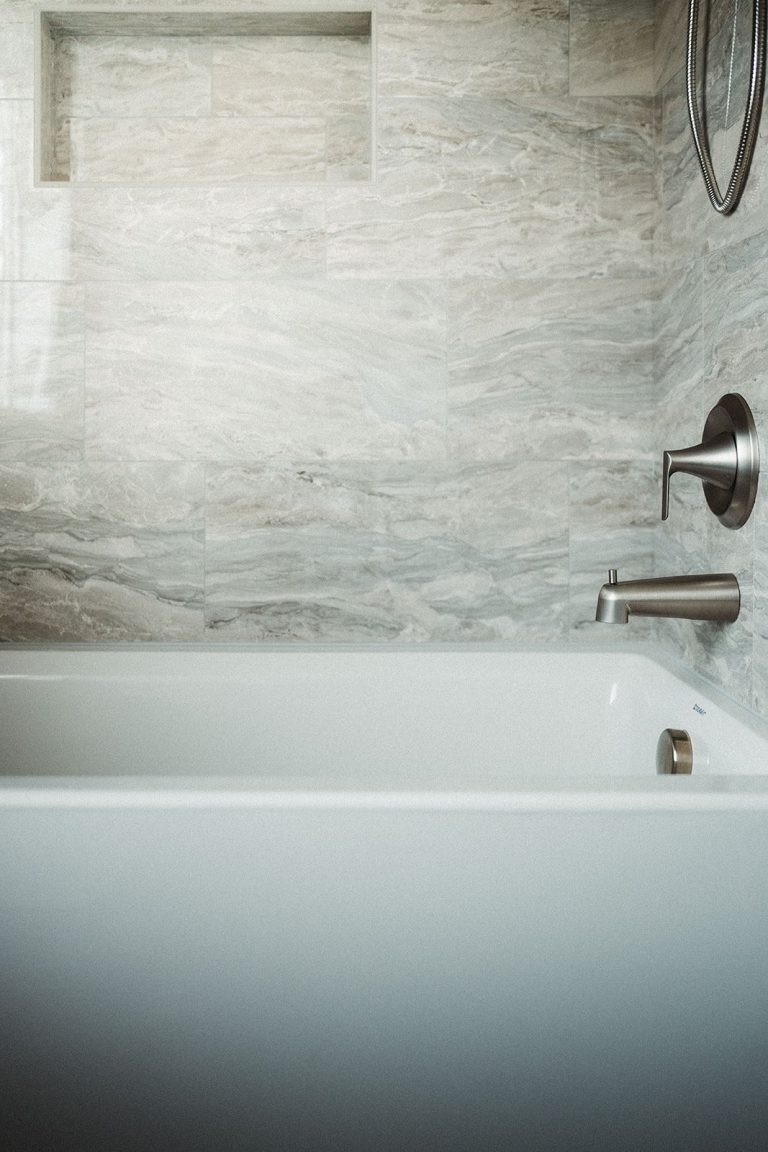 ADU Shower Bathtub from the 2 Story 2 ADU Project by Vancouver ADU a division of Hammer Falls Construction